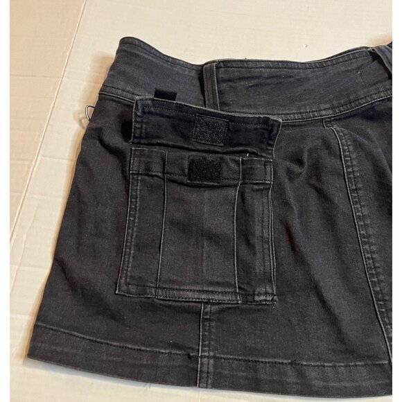 VTG-Urban Outfitters Womens Black edgy Mini Cargo Skirt Size S Cotton Blend - Picture 3 of 8